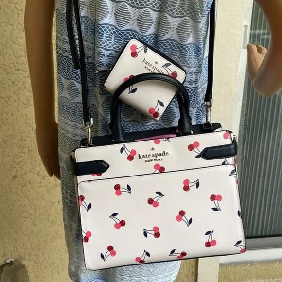 Kate Spade Staci Medium Satchel & Kate Spade Small Zip Around Bifold Wallet - Picture 13 of 16